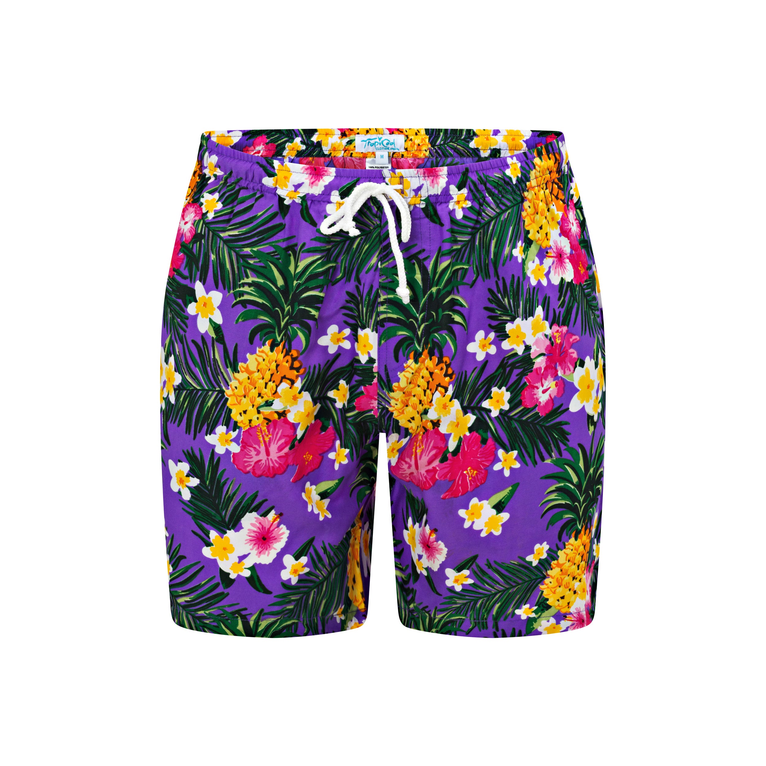 Aloha Purple Adult Shorts - TropicoolClothing