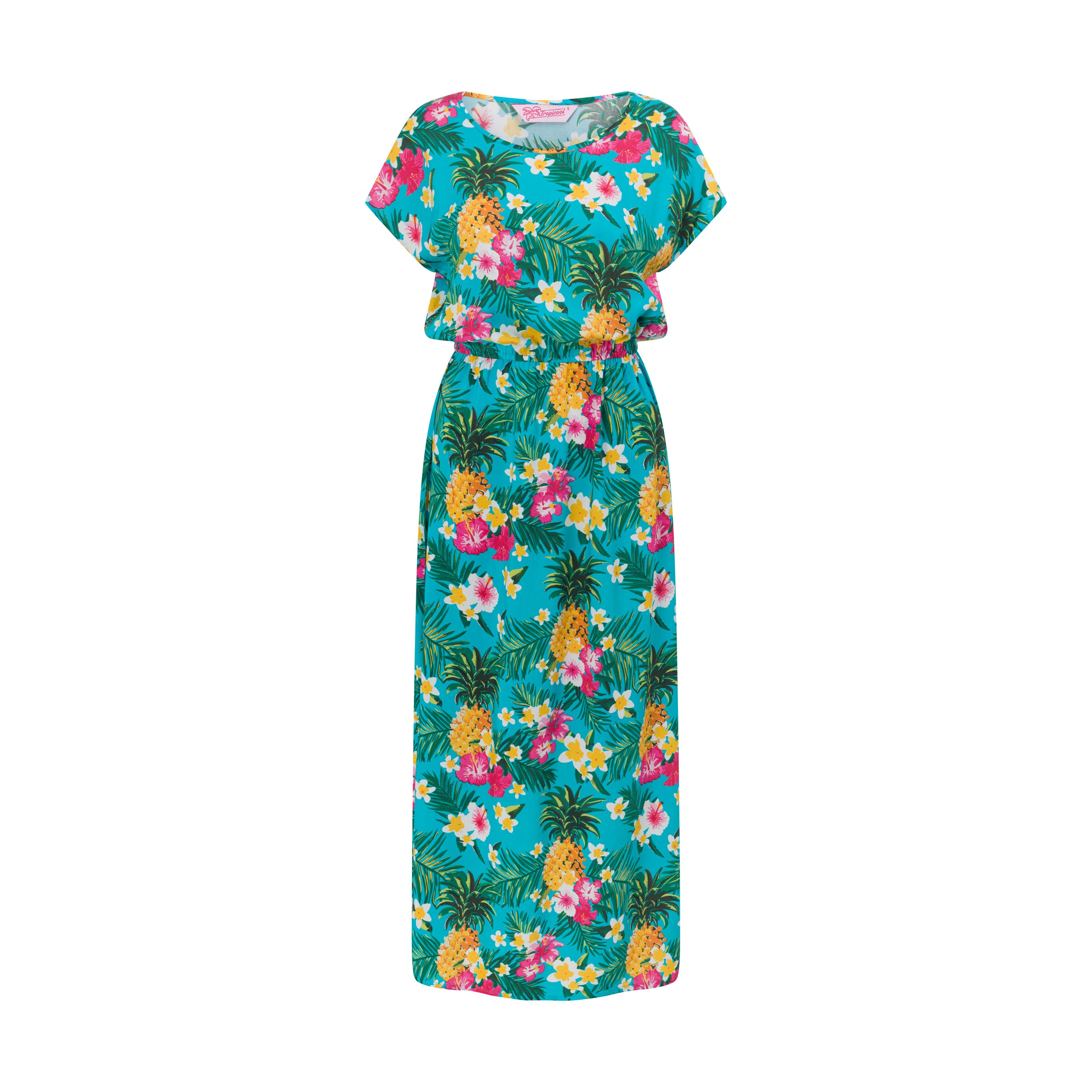 Aloha Turquoise Adult Maxi Leila Dress – TropicoolClothing