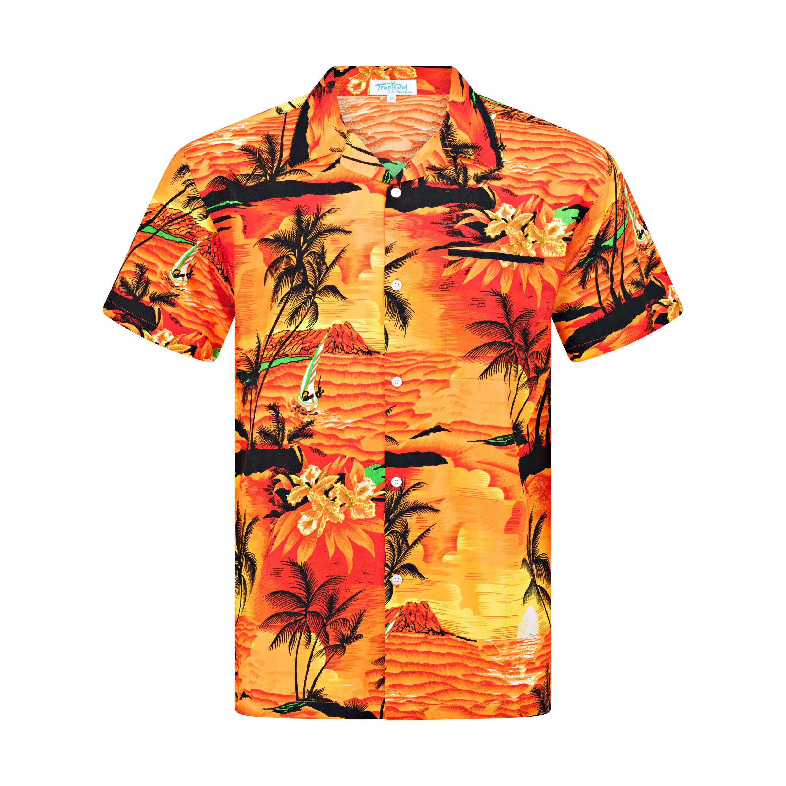 orange tropical shirt