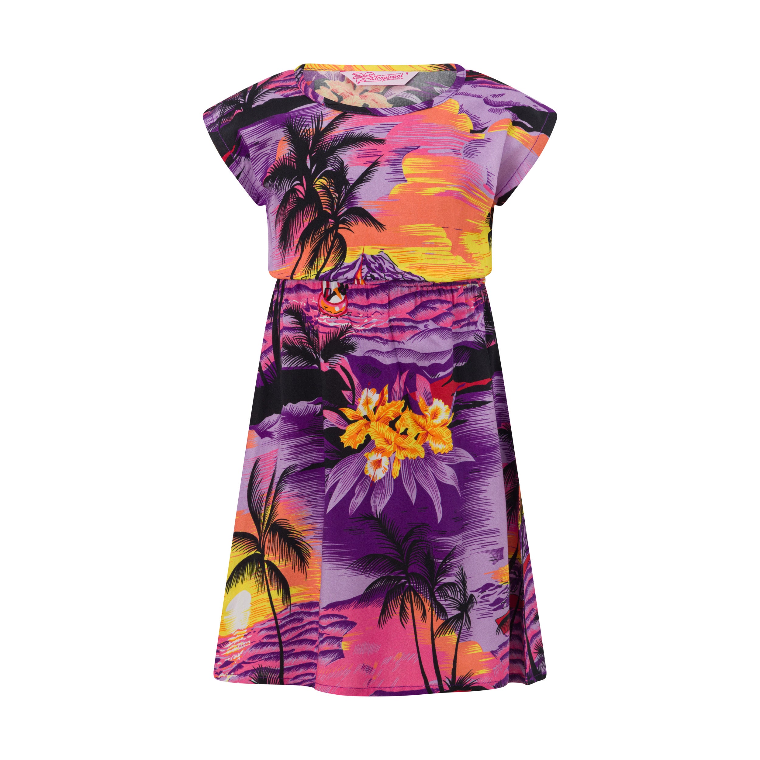 Sunset Purple Girl's Bonnie Dress