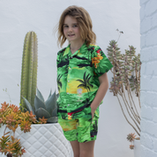 Sunset Green Kids Shirt