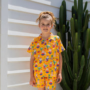 Santa Beach Holiday Christmas Kids Shirt