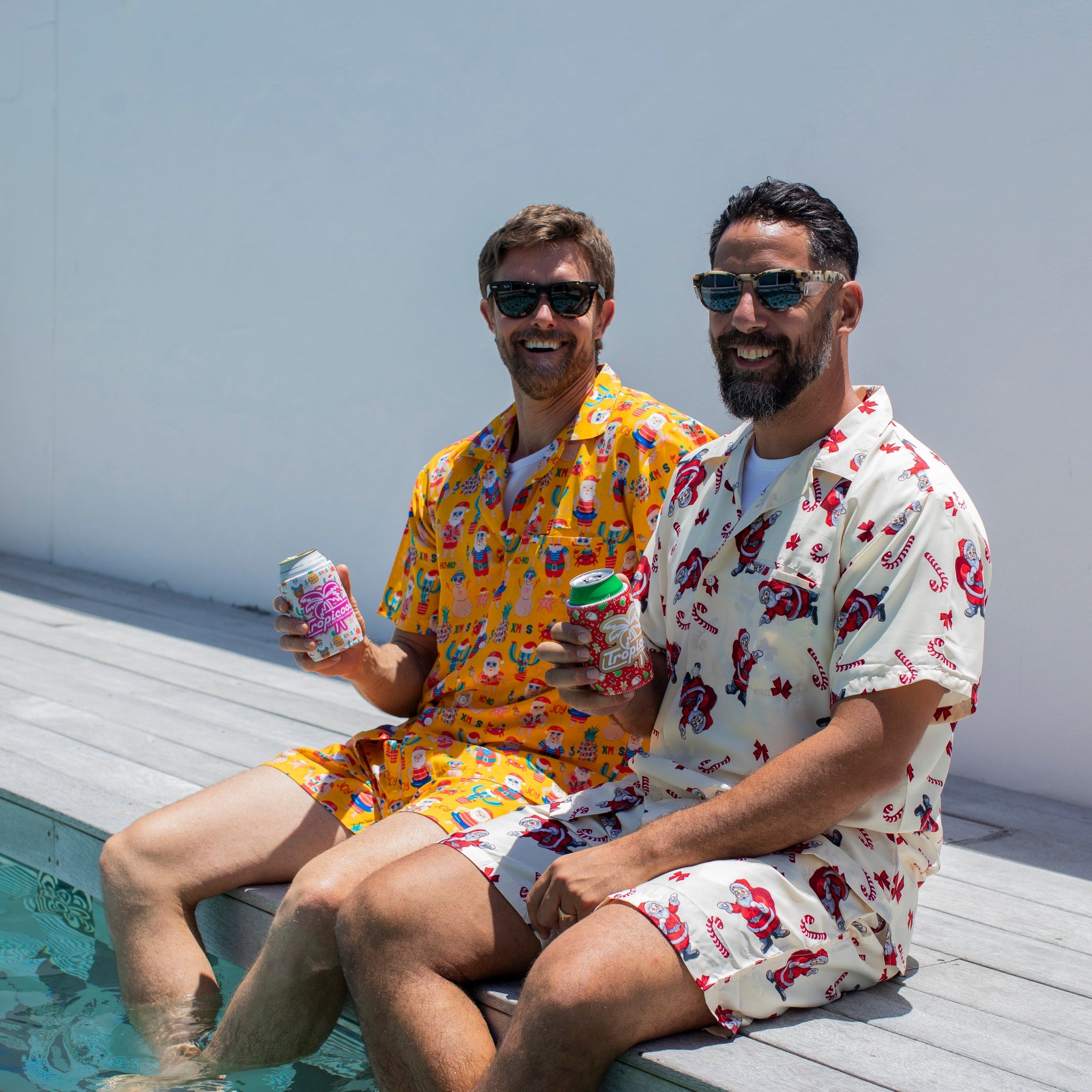 Santa Beach Holiday Christmas Adult Shirt