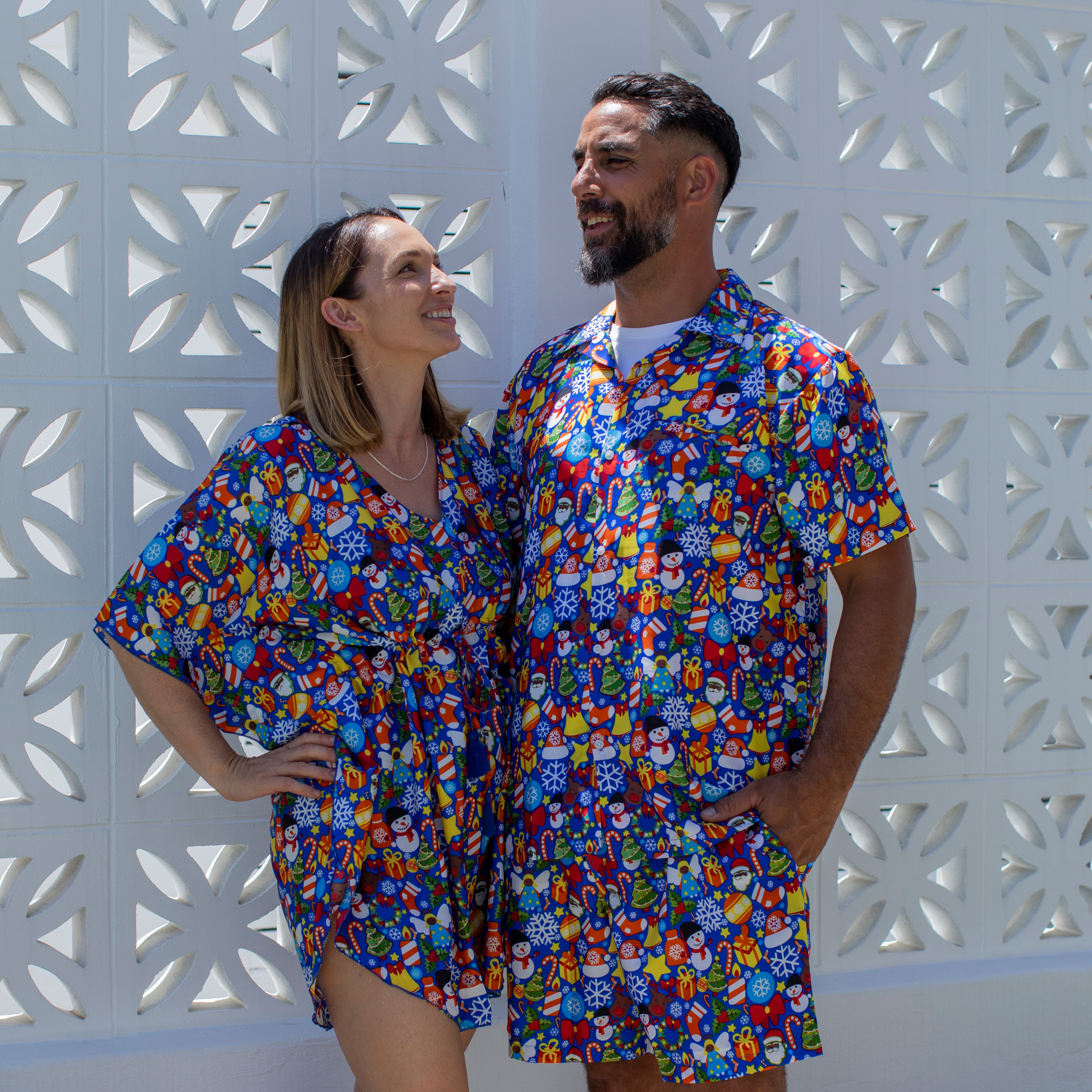 Celebrations Blue Christmas Adult Shirt