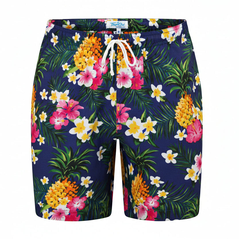Aloha Navy Blue Adult Shorts