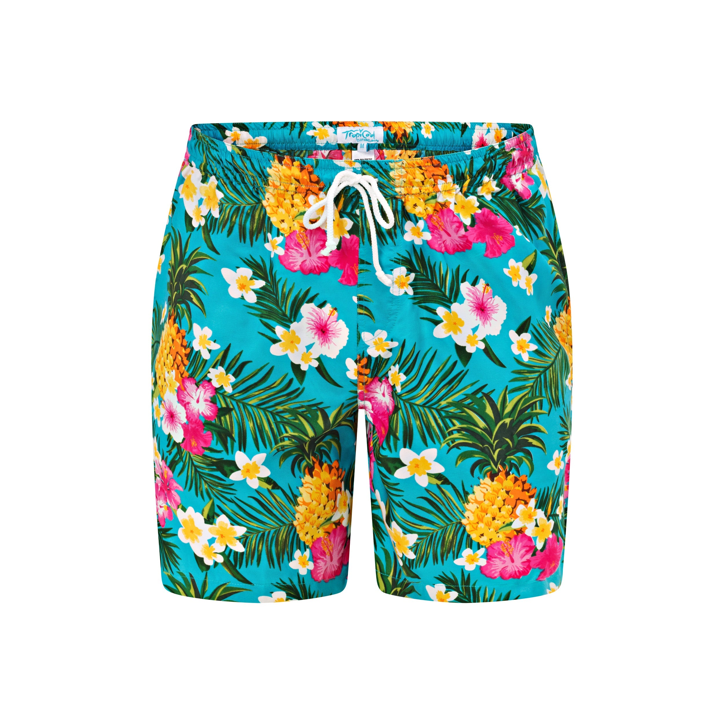 Aloha Turquoise Adult Hawaiian Shirt & Shorts Set | Tropicool
