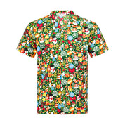 Green Christmas adult shirt featuring a festive print with gifts, snowflakes, candy canes, and ornaments. | Tropicool Clothing