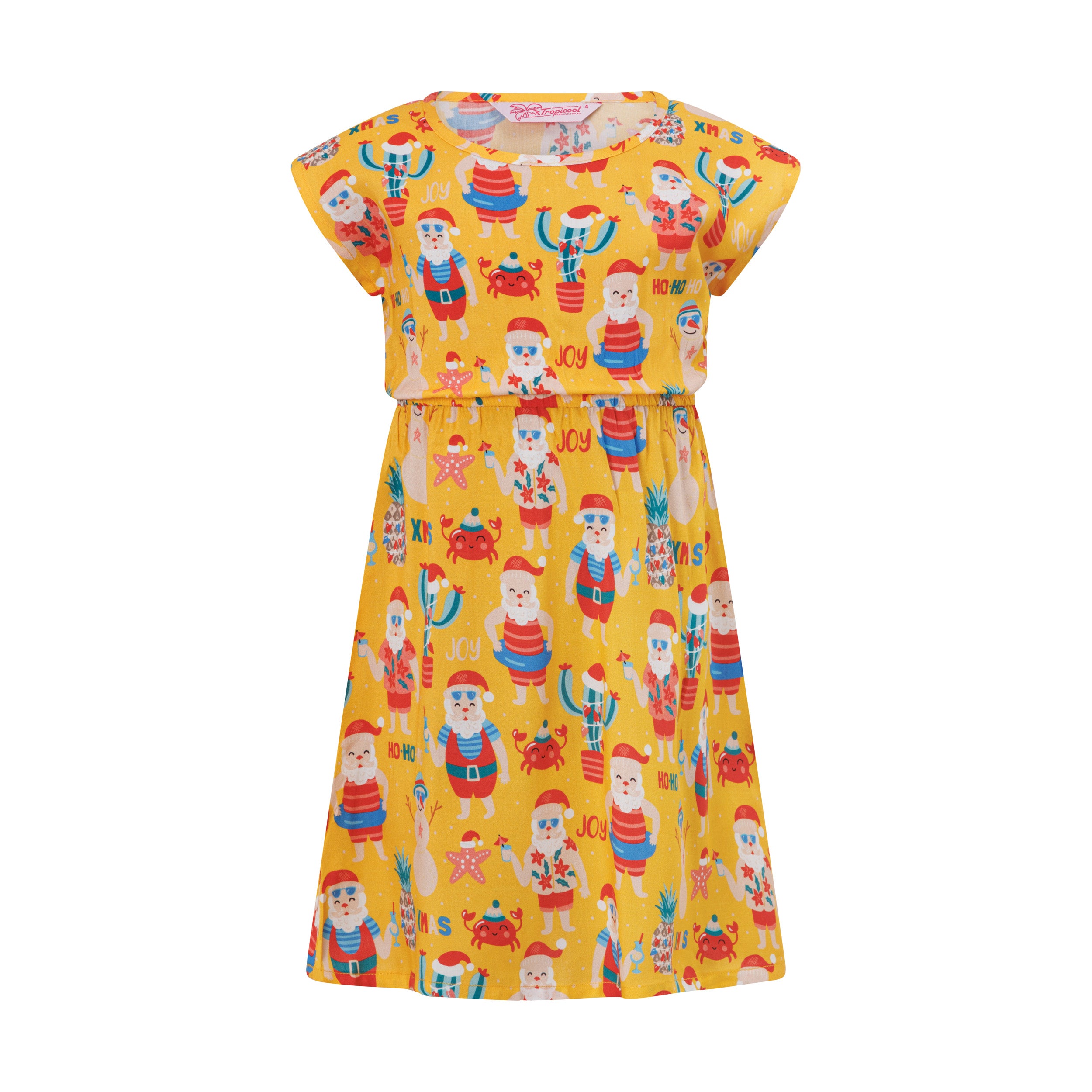 tropical christmas dress Moss Green Tropical Christmas Hawaii Tapa Short Sleeve Bodycon Dress Aloha Santa Drink Party