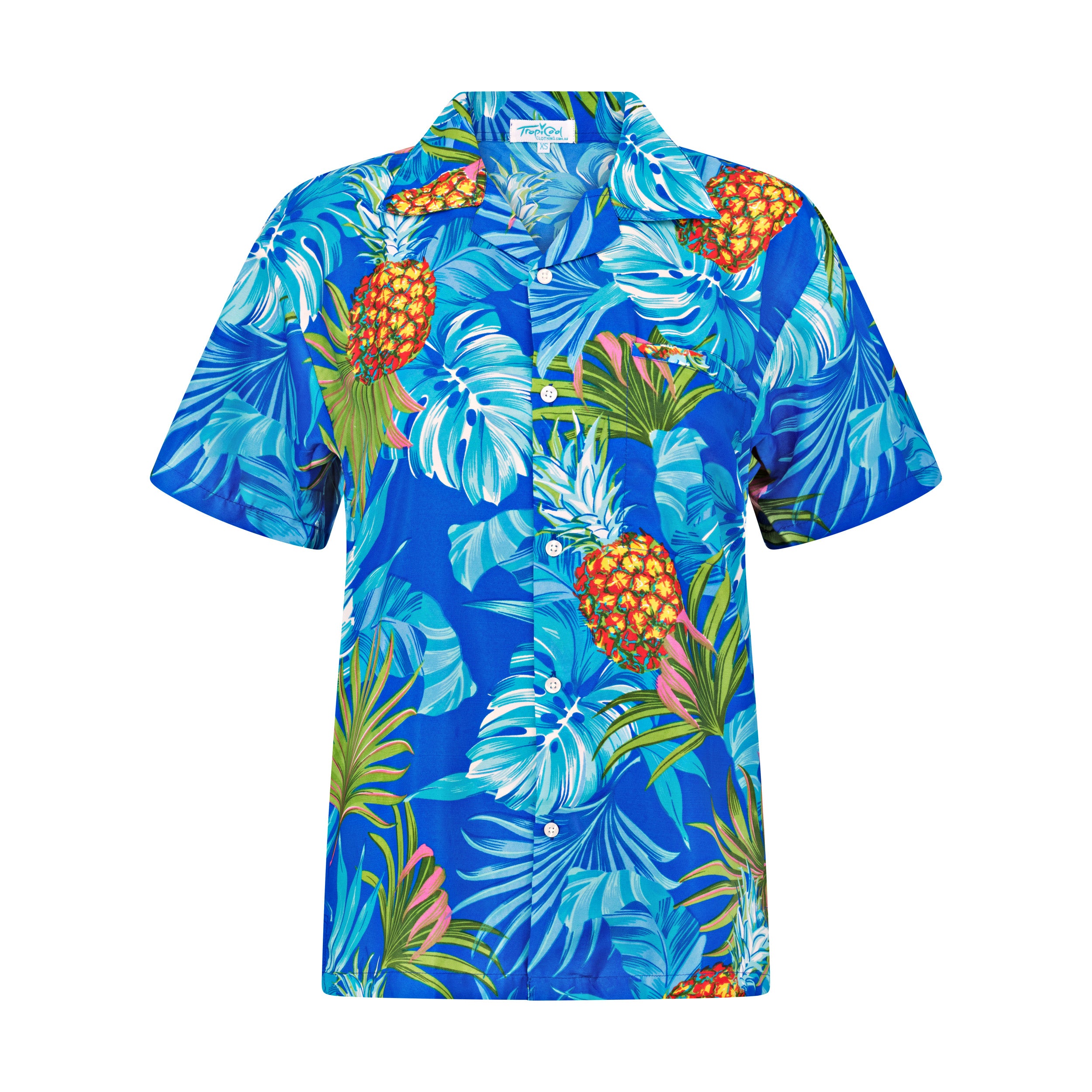 Pineapple Jungle Blue Adult Shirt