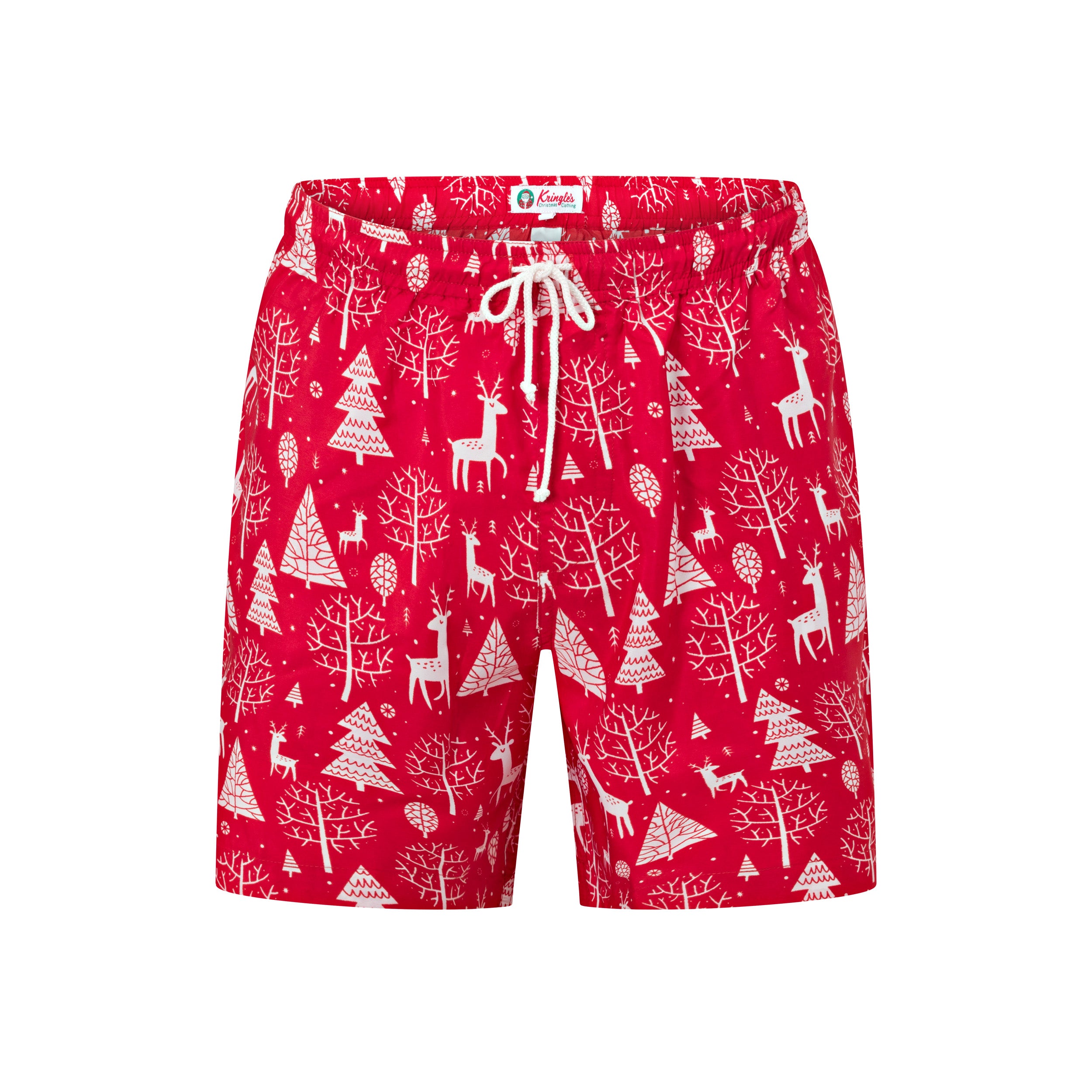 Reindeer Red Christmas Adult Shorts