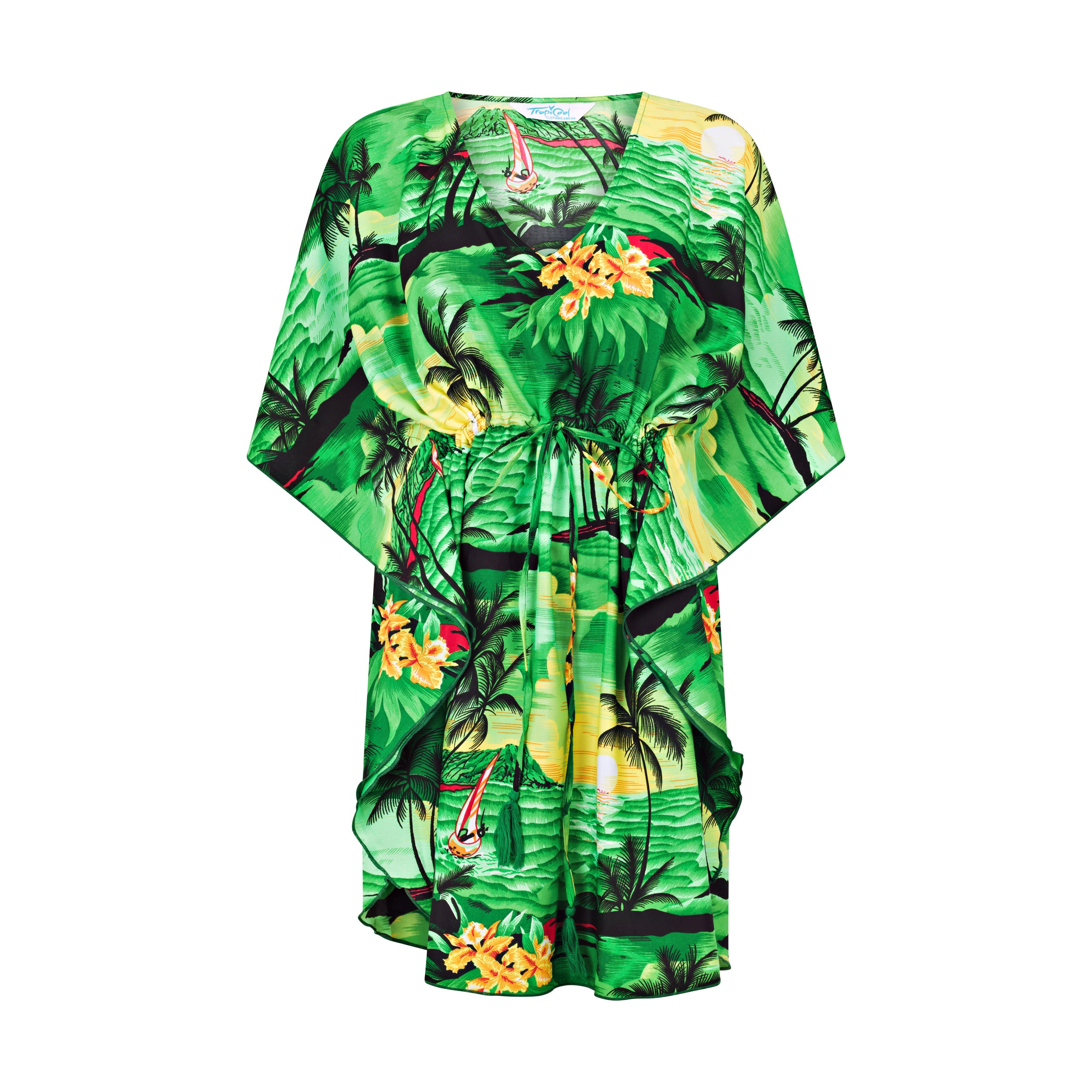 Sunset Green Kaftan