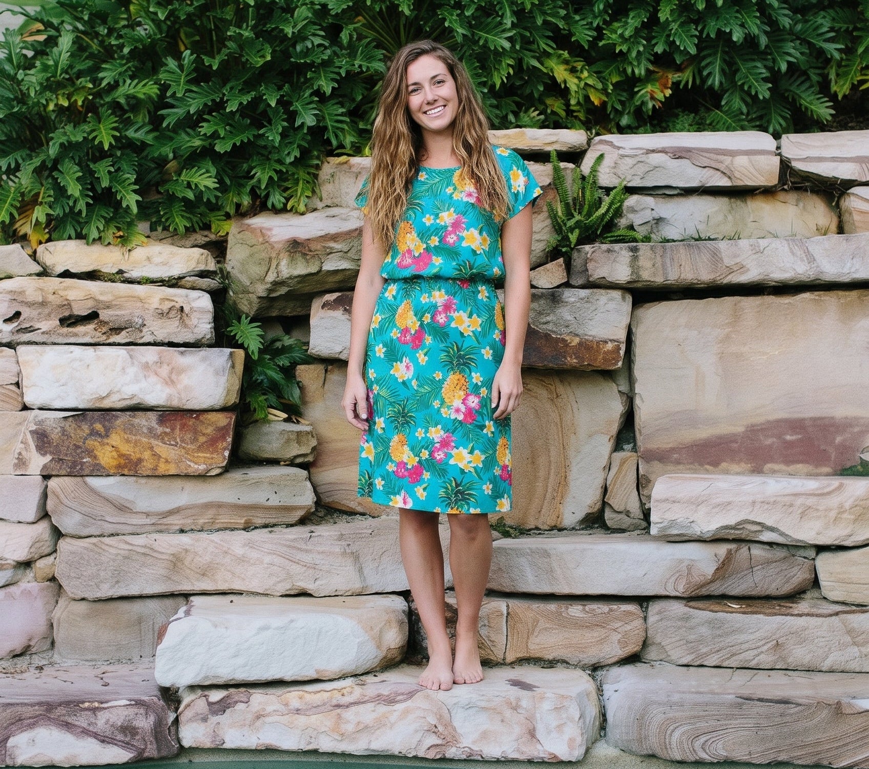 Aloha Turquoise Adult Isla Dress