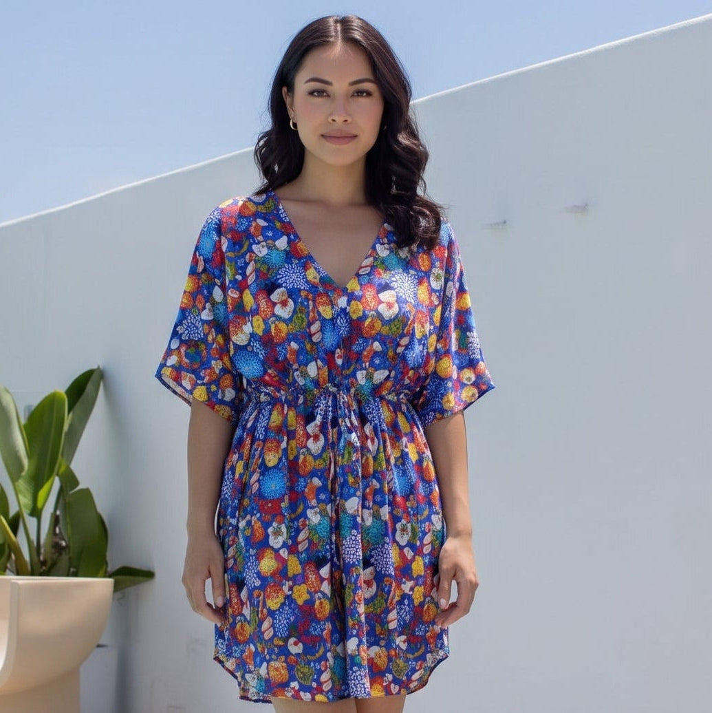 Celebrations Blue Christmas Kaftan