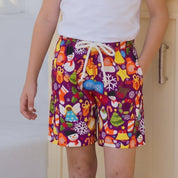 Celebrations Purple Christmas Kids Shorts