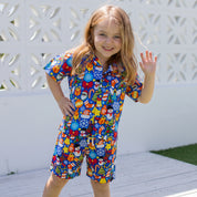 Celebrations Blue Christmas Kids Shirt and Shorts - Set