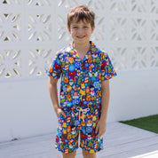 Celebrations Blue Christmas Kids Shirt and Shorts - Set