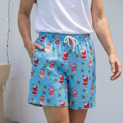Festive Christmas Icy Blue Adult Shorts