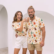 Christmas Pups and Pines & Cotton shorts - Set