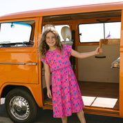 Kid's Retro Vibe Bonnie Dress (Knee Length)