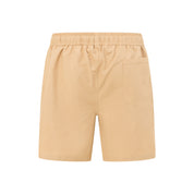 Khaki unisex adult shorts with elastic waistband and back pocket, ideal for tropical festive wear. | Tropicool Clothing