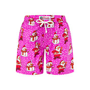 Santa Polka Pink Christmas Kids Shirt and Shorts - Set