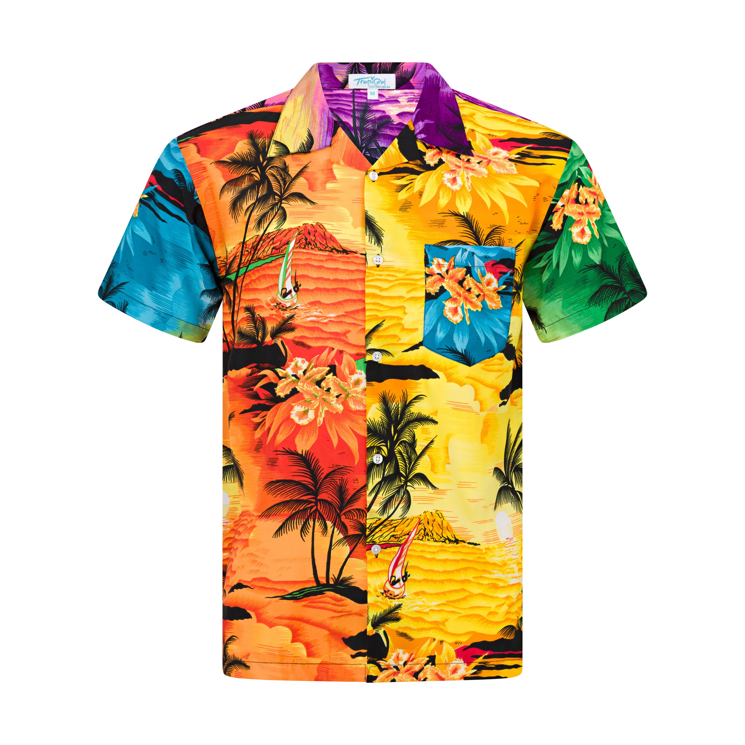 Sunset Patchwork Adult Shirt – TropicoolClothing