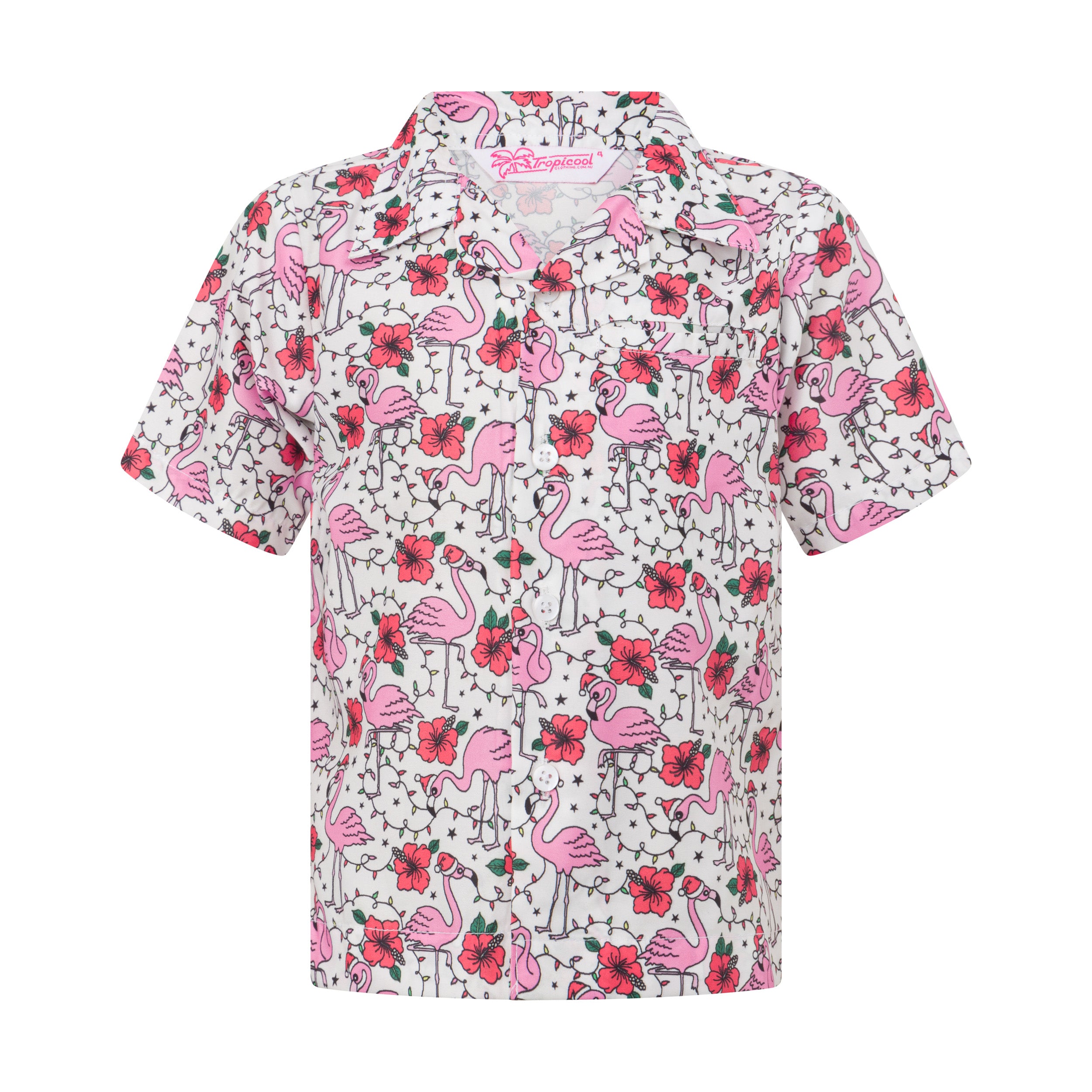 Christmas Flamingo Kids Shirt