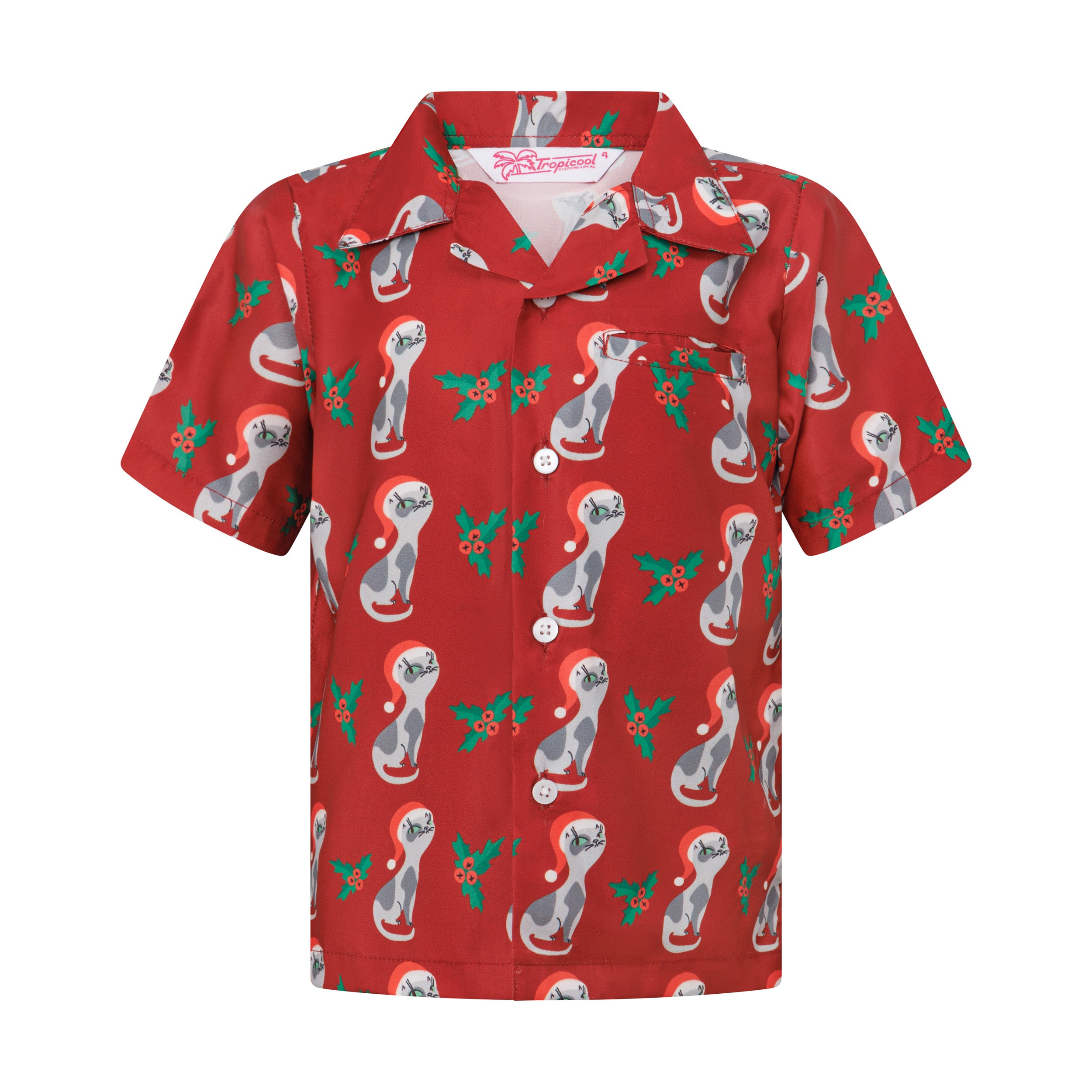 Kitty Christmas Kids Shirt