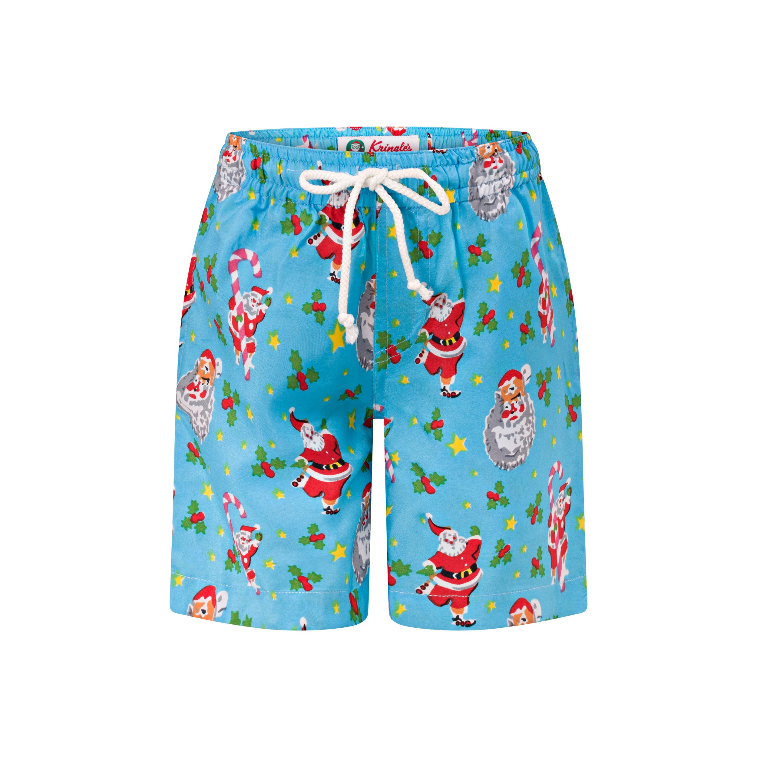 Festive Christmas Icy Blue Kids Shorts