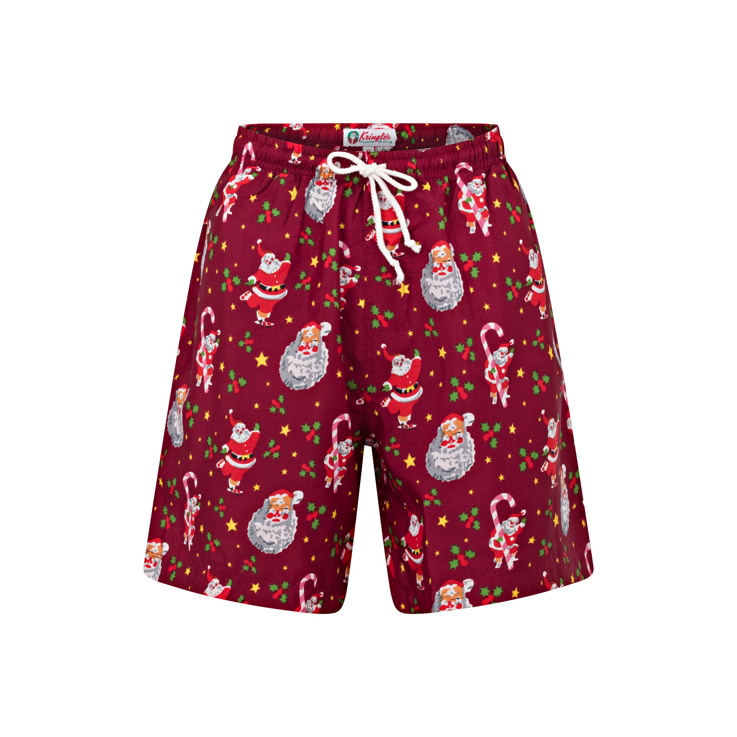 Festive Christmas Maroon Adult Shorts